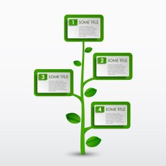 Abstract progress eco green tree template