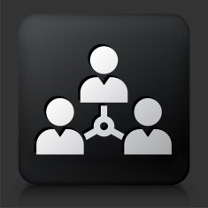 Black Square Button with Networking N4