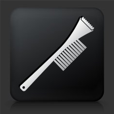 Black Square Button with Windshield Snow Removal