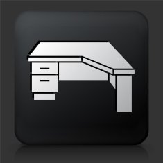 Black Square Button with Office Desk