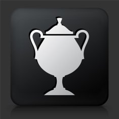 Black Square Button with Trophy N7