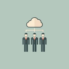 Business Cloud Flat Icon