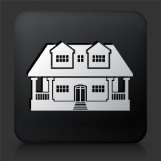 Black Square Button with Home Icon N14