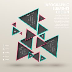 abstract triangle tag infographics