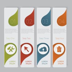 Infographic Design number banners template graphic or website layout N13
