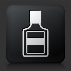Black Square Button with Glue Bottle N2