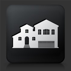 Black Square Button with Home Icon N15