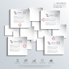 Abstract 3D paper Infographic N27
