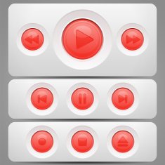Player red buttons set
