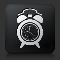 Black Square Button with Clock Icon N8