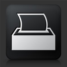 Black Square Button with Tissue Icon