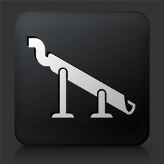 Black Square Button with Cement Icon N2