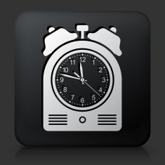 Black Square Button with Clock Icon N11