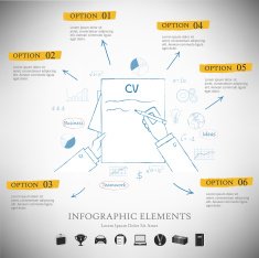 Vector infographic report template N6
