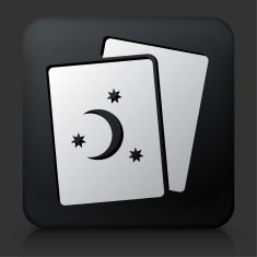 Black Square Button with Torat Cards N2
