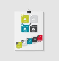 Collection of Infographic Templates for Business Vector Illustration N11