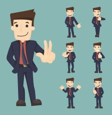 set of businessman characters poses N11
