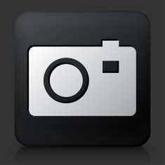 Black Square Button with Digital Camera Icon N3
