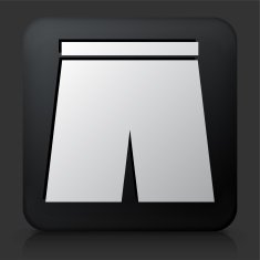 Black Square Button with Swimming Trunks Icon N2