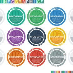 Abstract infographics flat design N14
