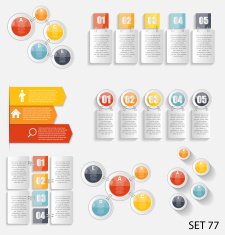 Collection of Infographic Templates for Business Vector Illustra N52