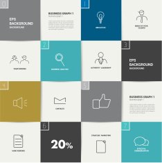 Flat template Vector banner Business needs concept N3