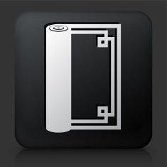 Black Square Button with Blueprints Icon