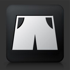 Black Square Button with Pair of Shorts N2