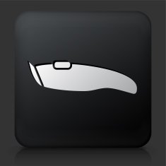 Black Square Button with Hair Trimmer