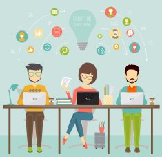 Concept of the coworking center Business meeting N2