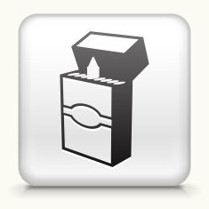 White Square Button with Crayon Icon