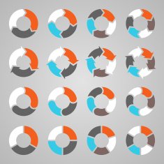 Circle arrows for infographic diagram graph