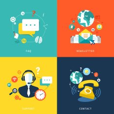 flat design for customer service concept