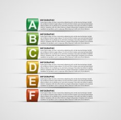 Modern design creative infographic with colorful labels