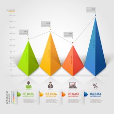 3d triangle infographics business
