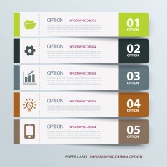 Infographic label tab template free image download