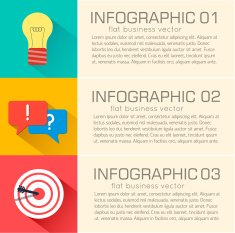 Business flat infographic template banners with text fields N2