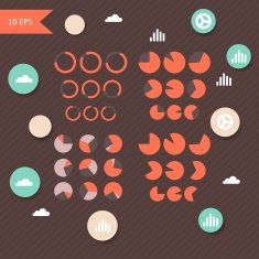 colorful round diagram metaball infographics N5
