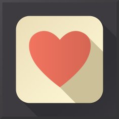 Colorful heart icon (flat design) N2