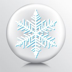 Wwhite silhouetted snowflake icon