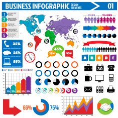 business infographics design elements N14