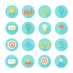 Business and finance infographic design elements Target icons N2