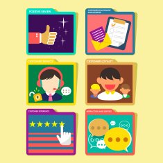 customer experience concept in flat design