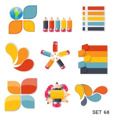 Collection of Infographic Templates for Business Vector Illustra N53