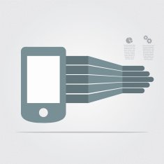 Smartphone infographic element N2