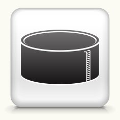 Square Button with Gas Container interface icon