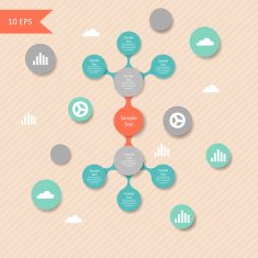 vector colorful metaball round diagram infographics