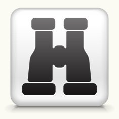 Square Button with Binoculars