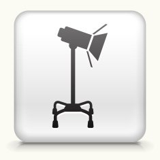 Square Button with Photography Lighting Equipment