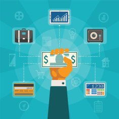 Vector concept of online banking N2